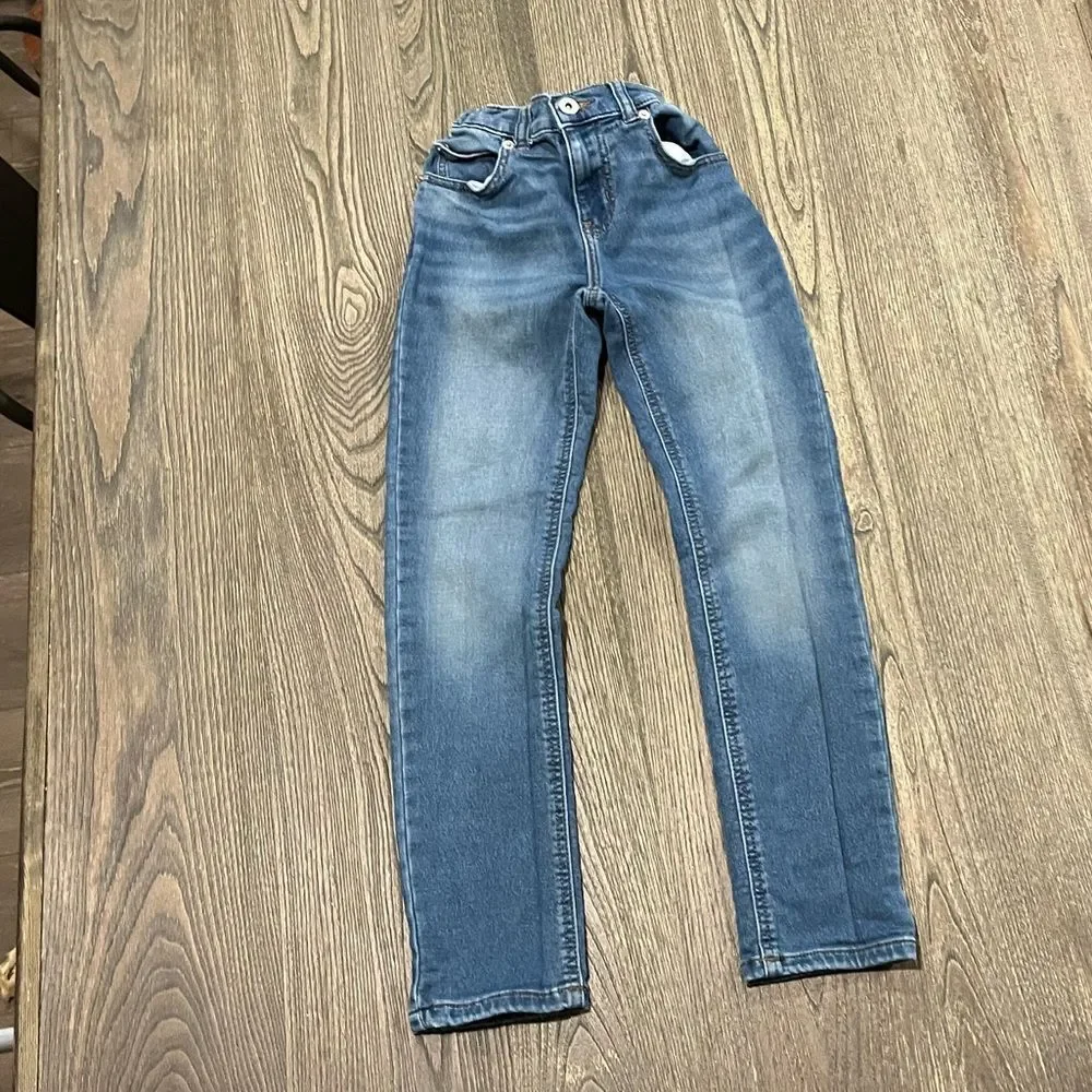 Members Mark Boys Favorite Knit Denim Jeans Slim Fit Medium Wash Blue Size 10